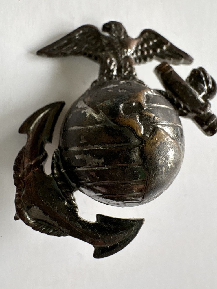 ANTIQUE US MARINES BRASS EGA EAGLE GLOBE ANCHOR SCREWBACK