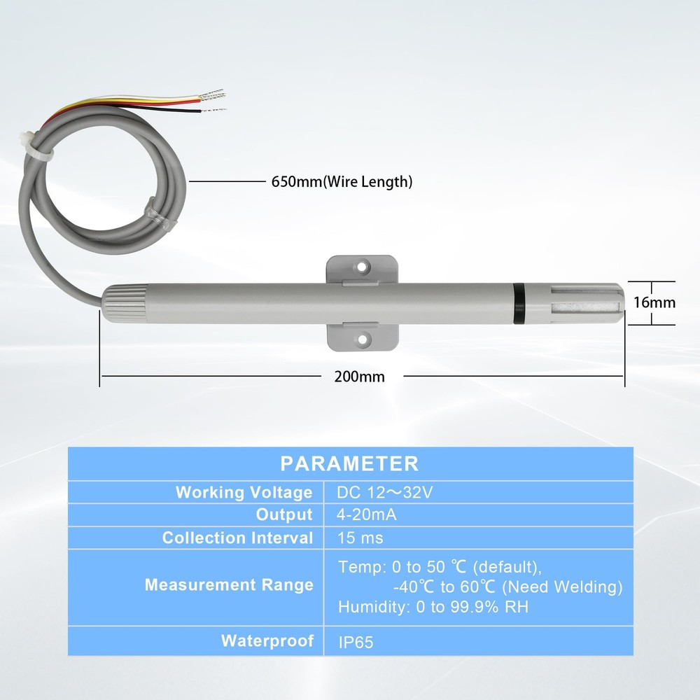 Tzone Temperature and Humidity Sensor 4-20 mA Temp Transmitter,...