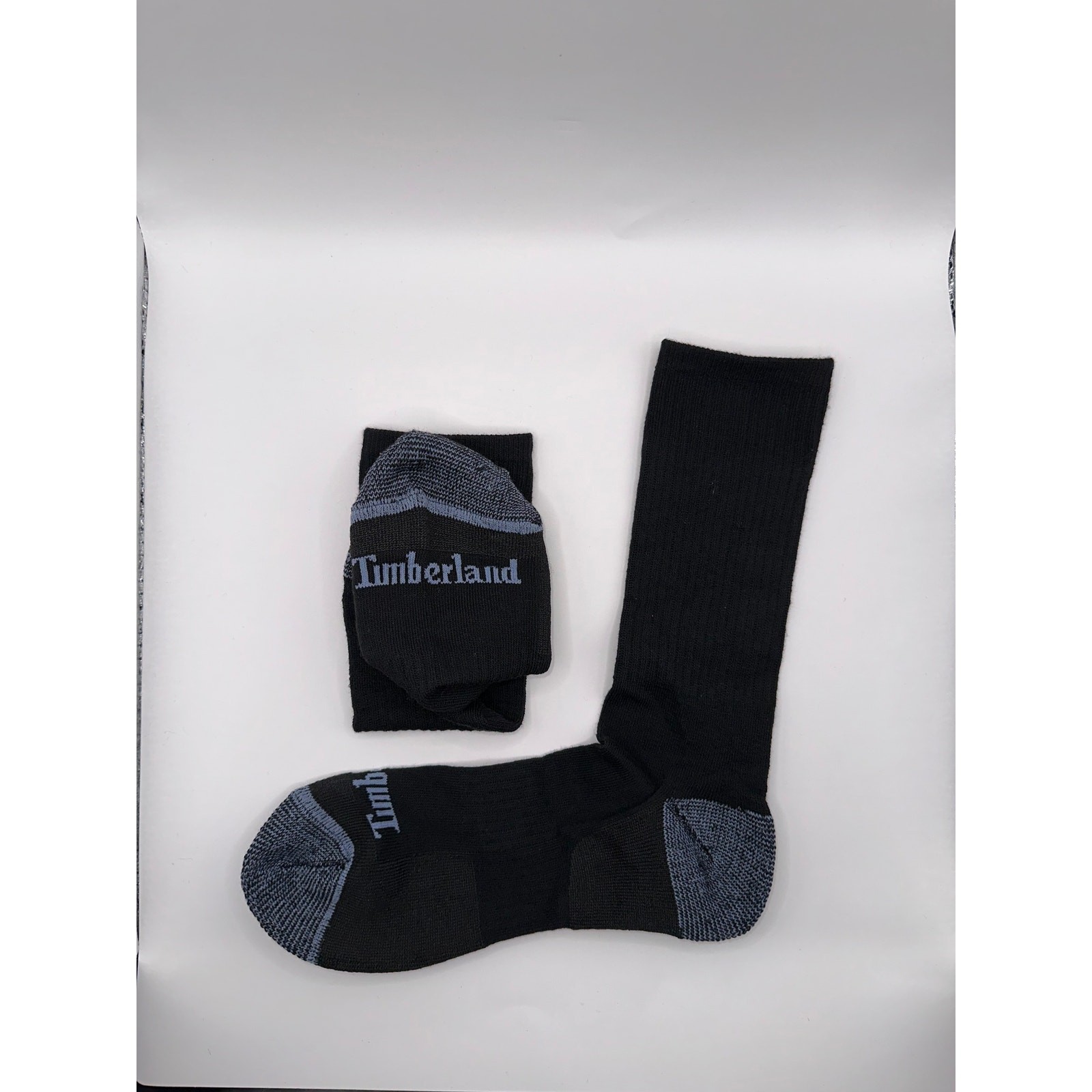 Timberland Unisex Cushioned Crew Socks 4 Pairs - Wool Blend, Thermal Large