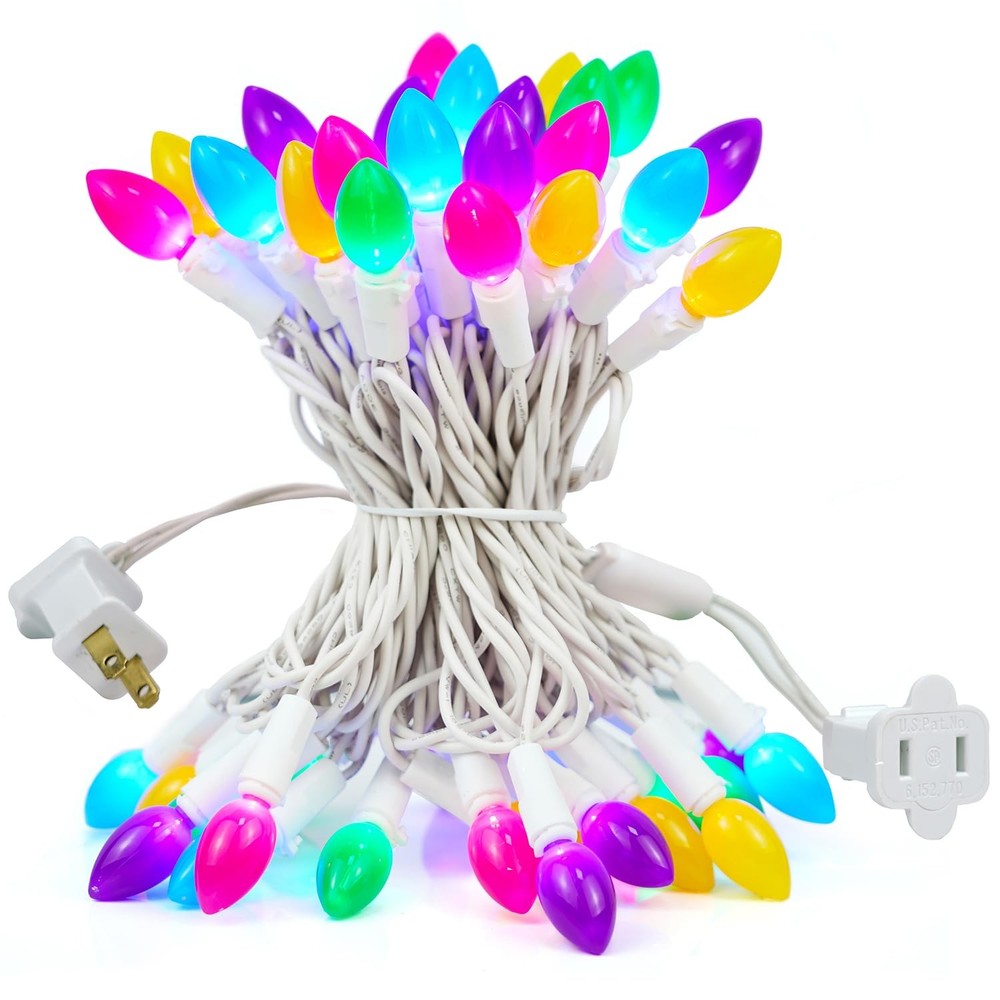 Easter Decorations, Easter Lights String Plug in, 50 LED 17FT Multi Color Chr...