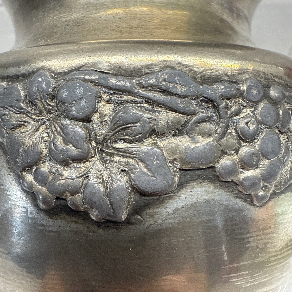 Vintage Silver On Copper Creamer Pitcher 4.5”