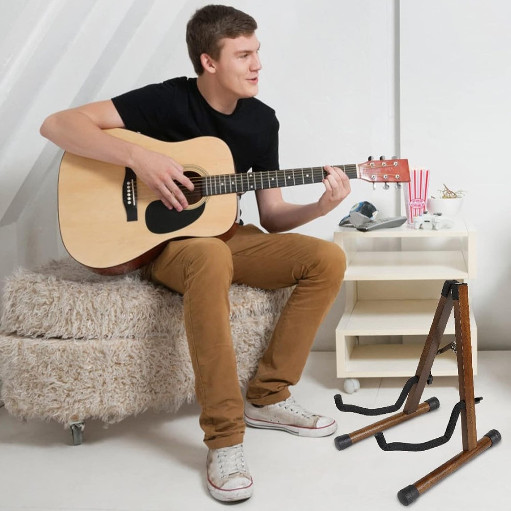 Foam Padded Guitar Floor Stand for Multiple Instruments