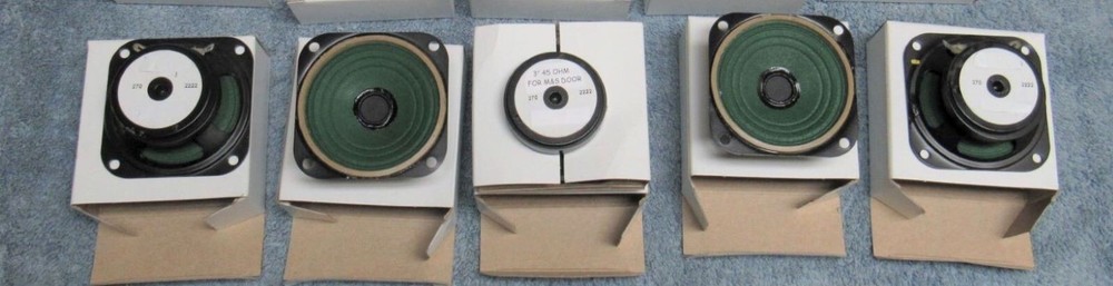 (5) 3" door speaker 45Ohm M&S BD3BN, DS3B, D3BN