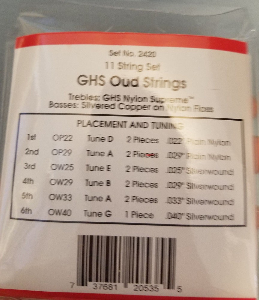 GHS OUD 11 STRING SET (SET 2420)