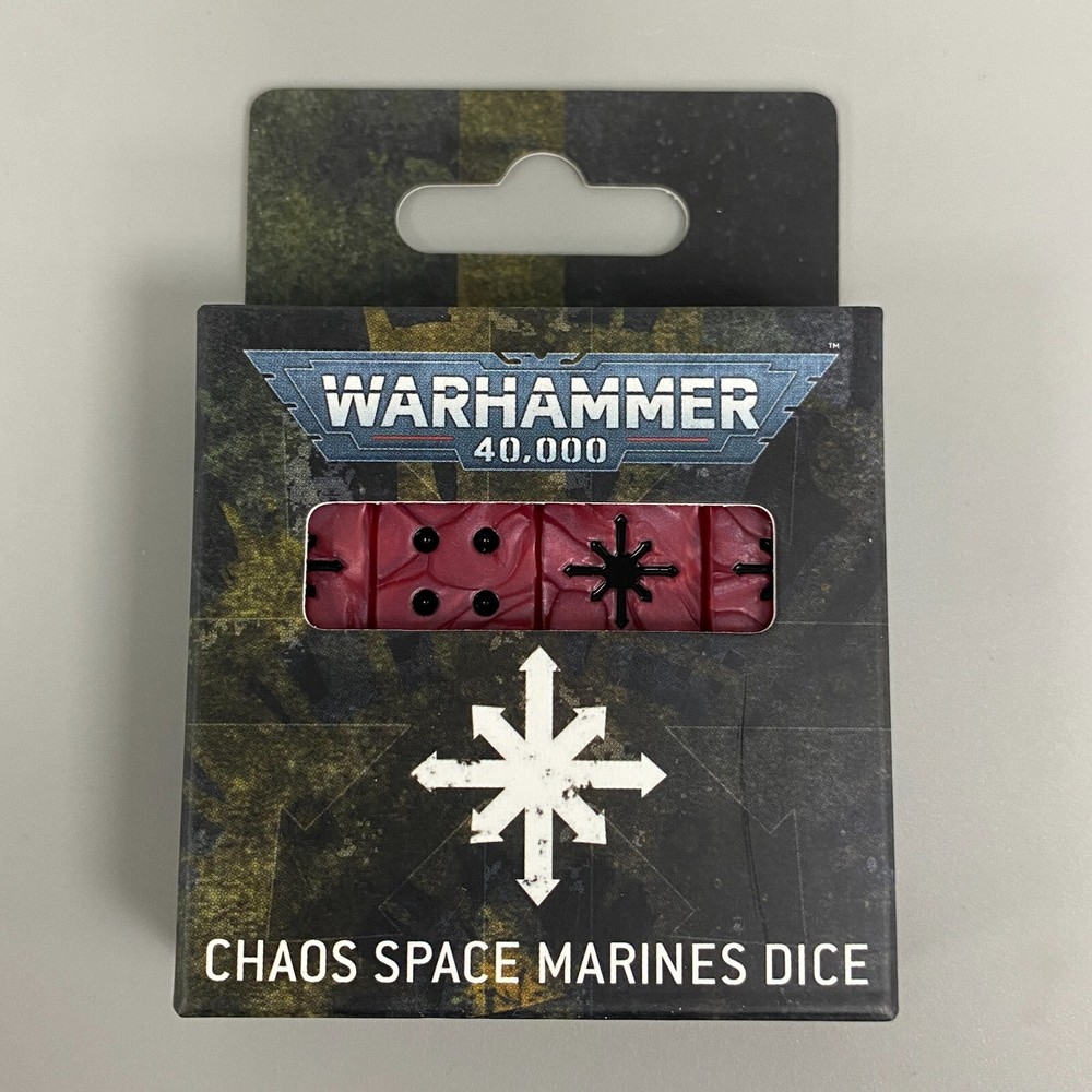 1 CHAOS SPACE MARINES DICE SET GAMES WORKSHOP WARHAMMER 40K