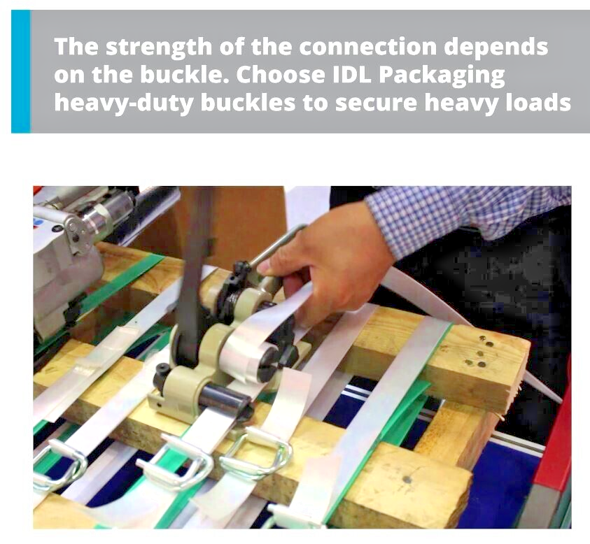 IDL Packaging Galvanized Buckles for 3/4" Strap Width Composite Cord Strap 25