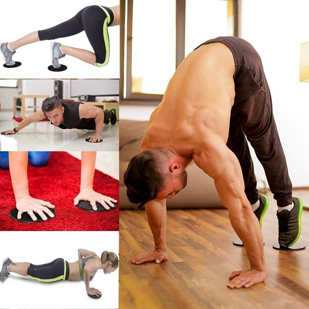 2pcs Core Exercise Sliders | Smooth Gliders Dual-Sided | Ab Glider Workout Discs