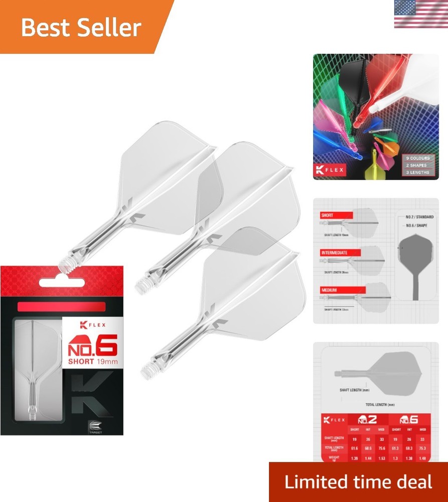 Professional K-Flex No.6 Dart Flight & Shaft Set | Lightweight & Precise