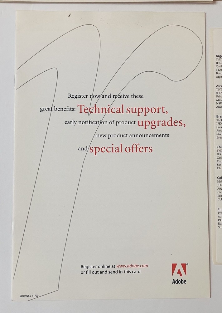 Adobe Illustrator 10 Mac Upgrade CD Set w/ Sealed User Guide & Extras, Vintage