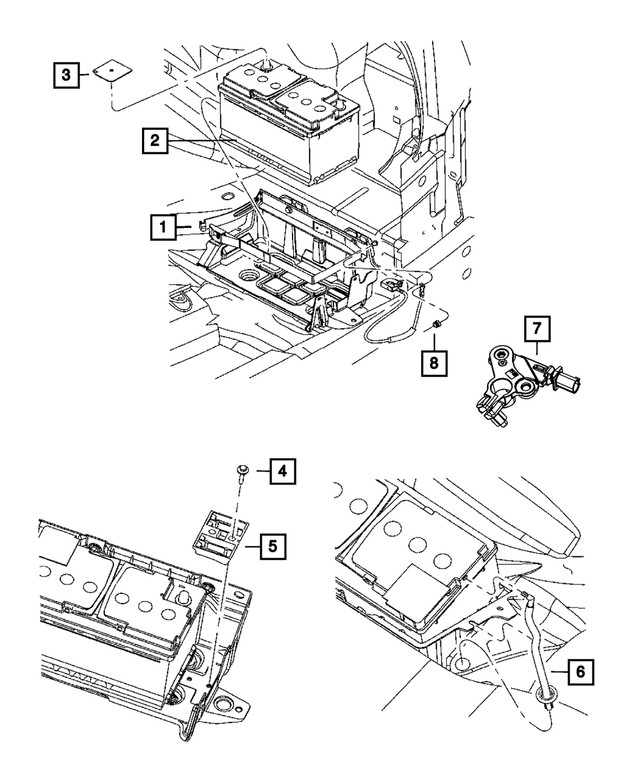 Genuine Mopar Battery Bracket 5112059ab