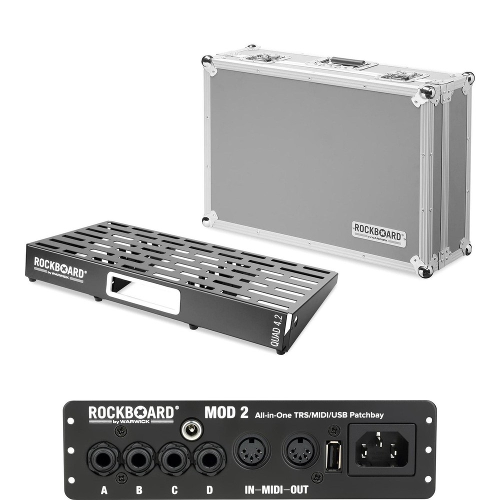 RockBoard by Warwick Quad 4.2 Pedalboard with Flight Case and Patchbay