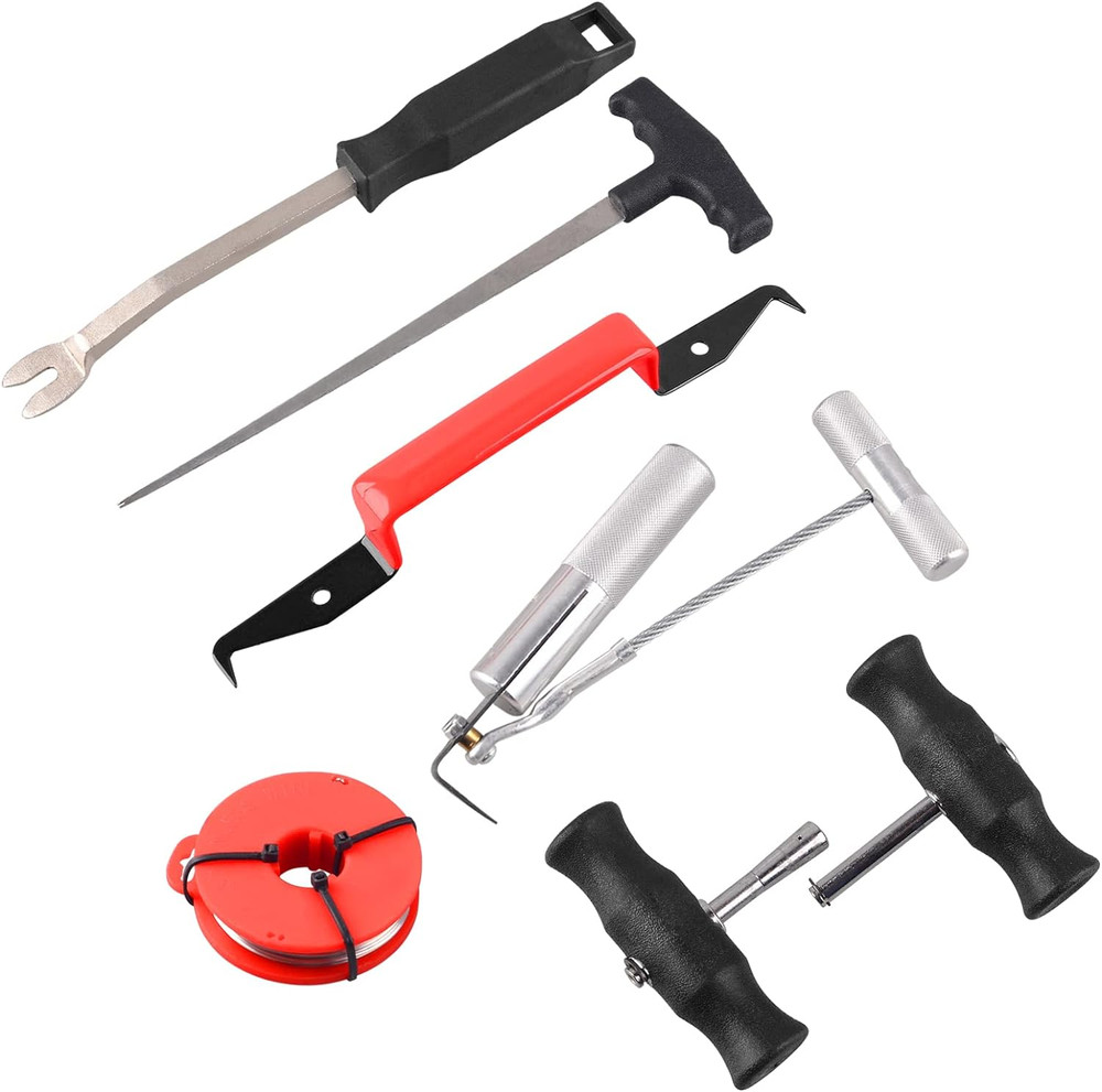 7Pc Classic Vintage Car Molded Windshield Remover Windscreen Removal Tool Kit Se