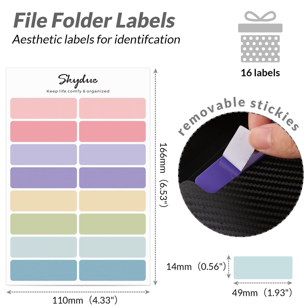 SKYDUE Accordion File Organizer, Expanding Folder Letter，A4, Black-c