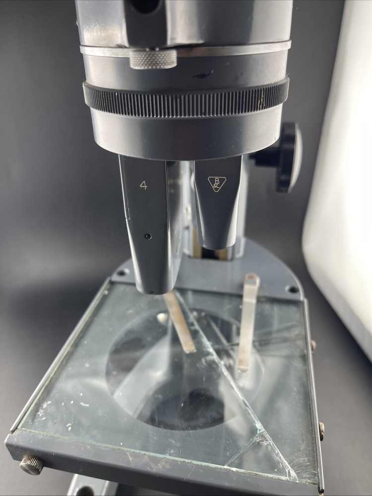 Bausch & Lomb Stereo Microscope • Binocular • 2 Objectives • USA • 40x • Heavy &