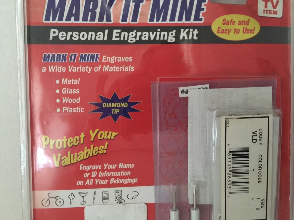 Mark It Mine Personal Engraving Kit New In Package