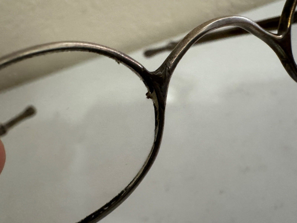 Antique E Solomons Birmingham Silver Spectacles / Glasses Hallmarked w/ Case