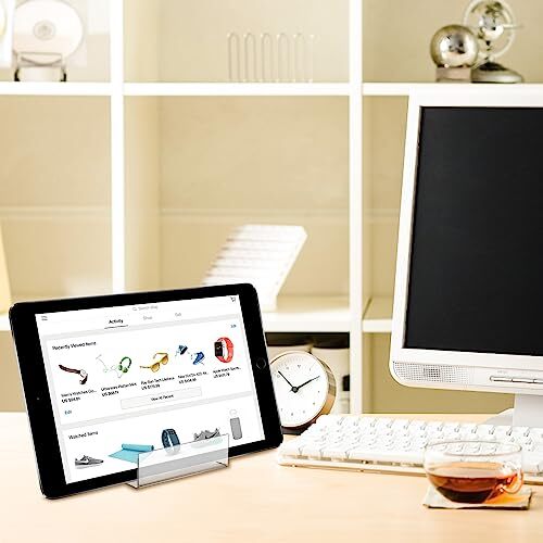 Display Stand with Ledge, Acrylic Book Display Stand Tablet Holder Large 6 Pack