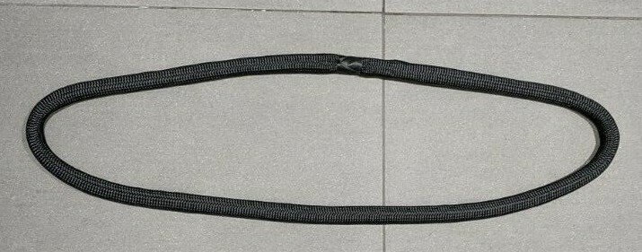 600mm Stretched Length x 20mm Leg Diameter Covered Polyester Loop - Black