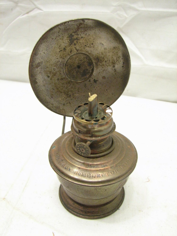 Antique Brass Climax Reflector Brass Wall Night Fluid Lamp Light