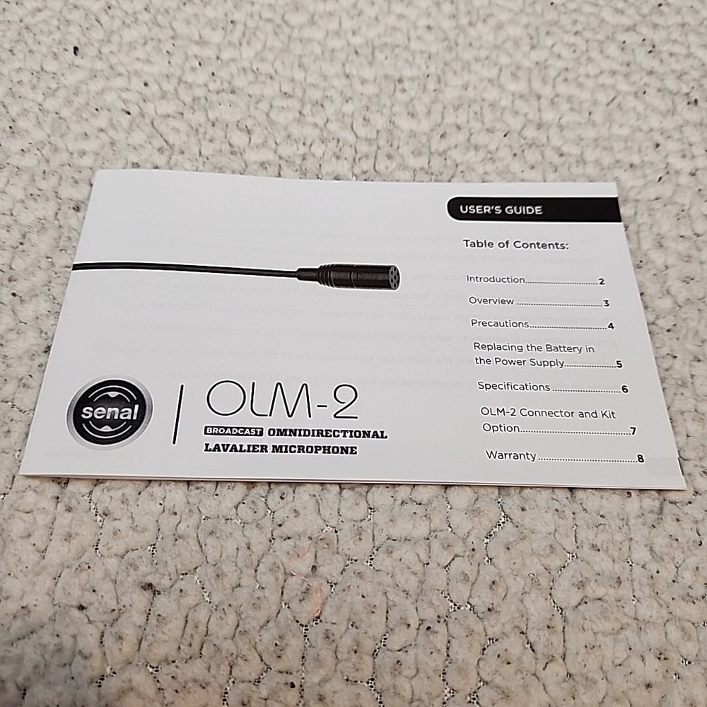 Senal OLM-2 Lavalier Microphone with 3.5mm Locking Connector for Sennheiser NEW