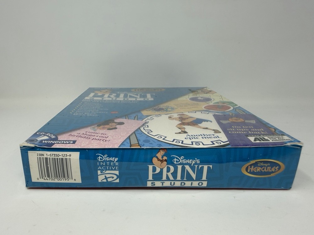 Disney's Print Studio Hercules CD ROM Software Windows 95 Create Banners Diaries