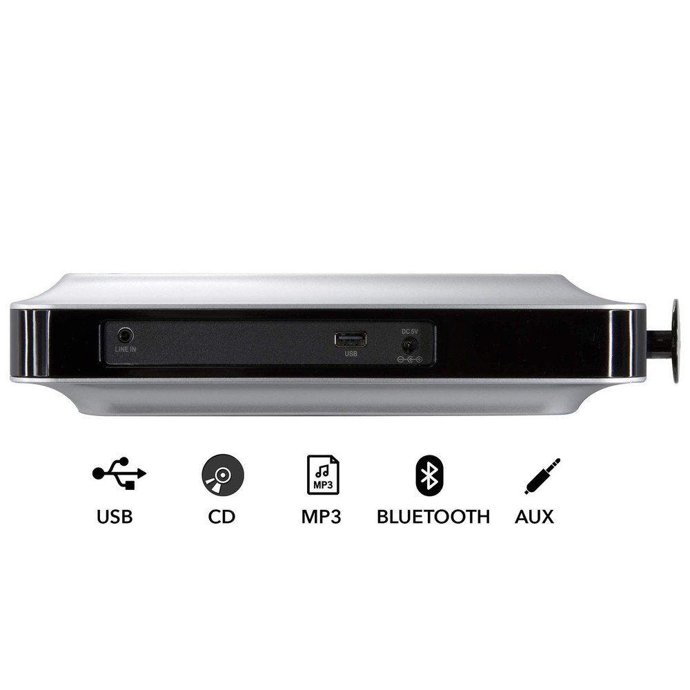 iLive Under Cabinet Bluetooth CD Player FM Radio with Remote and Timer