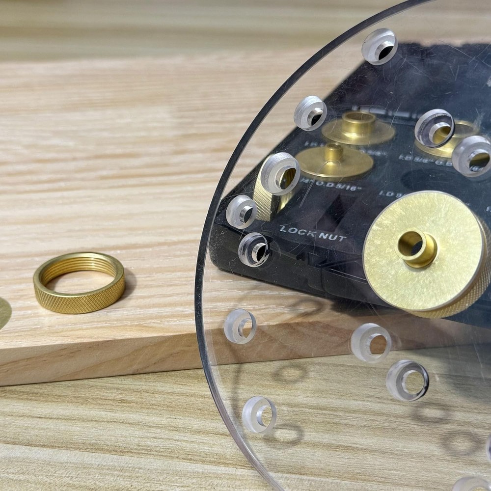 13 Pcs Precision Brass Router Template Bushing Guides Sets, Router Guide Bushing