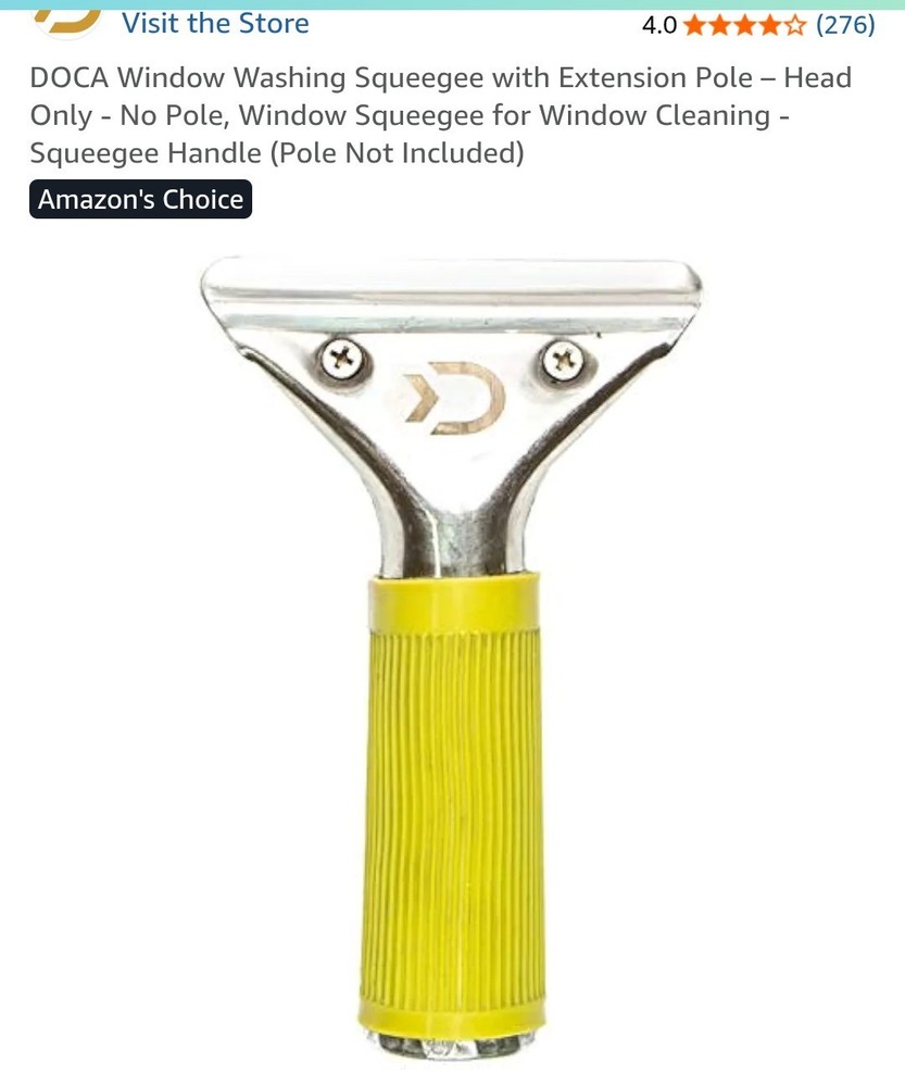 Brand New Doca Pole Pro Window Squeegee Handle Replacement Part (Handle Only)