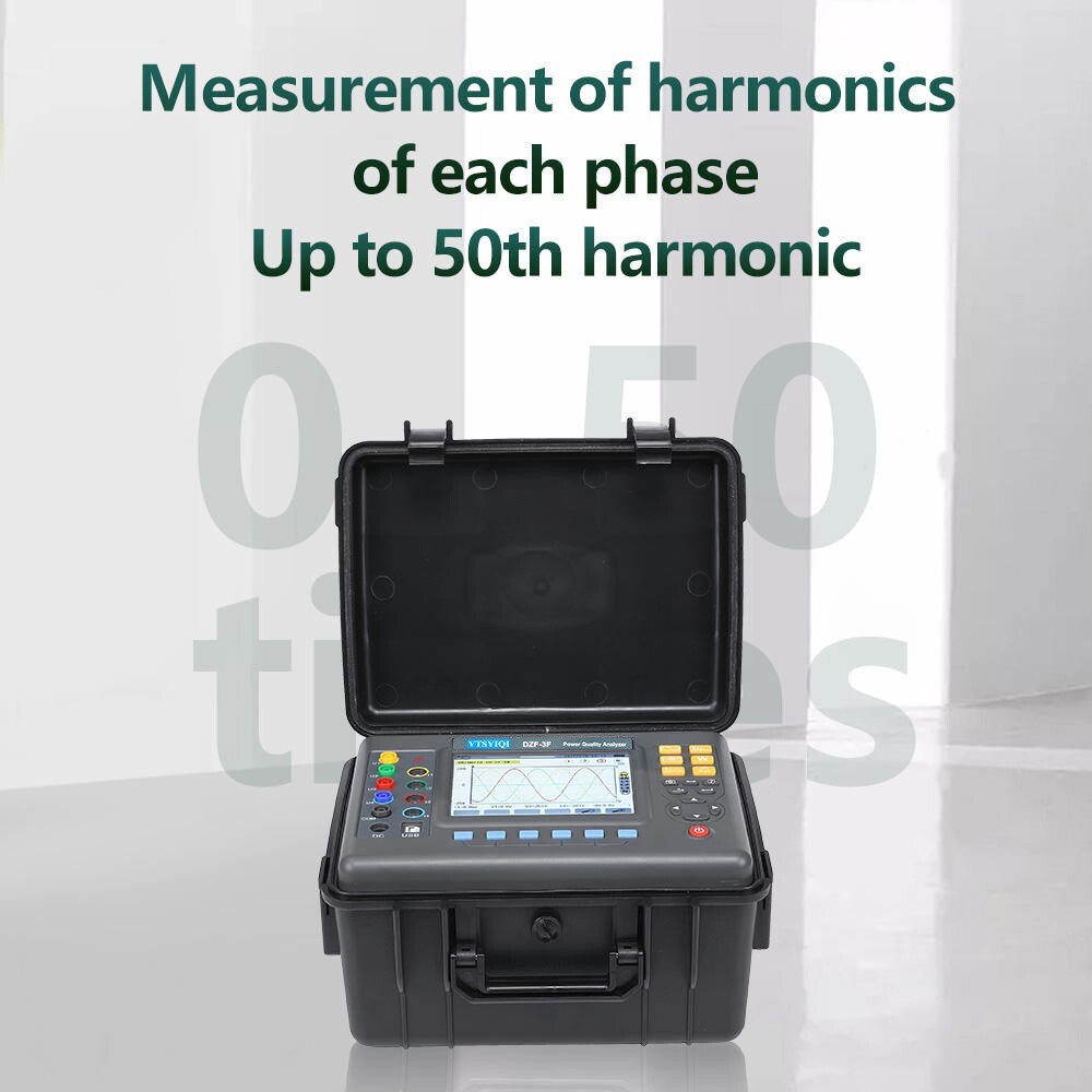 Power Quality Analyzer with Transient Records 150 Sets AC Current 0.10A~100A