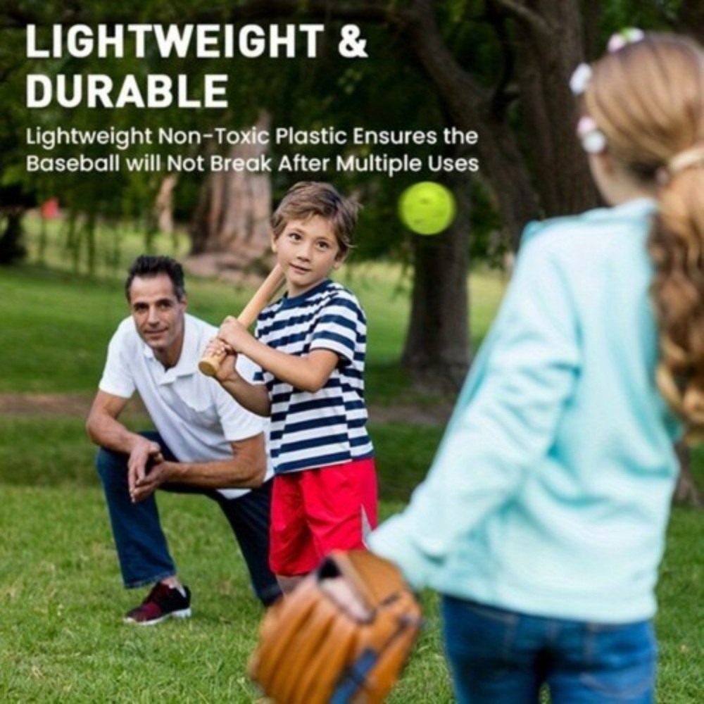 12X Baseball Practice Balls Plastic Training Balls Lightweight Baseball Softball