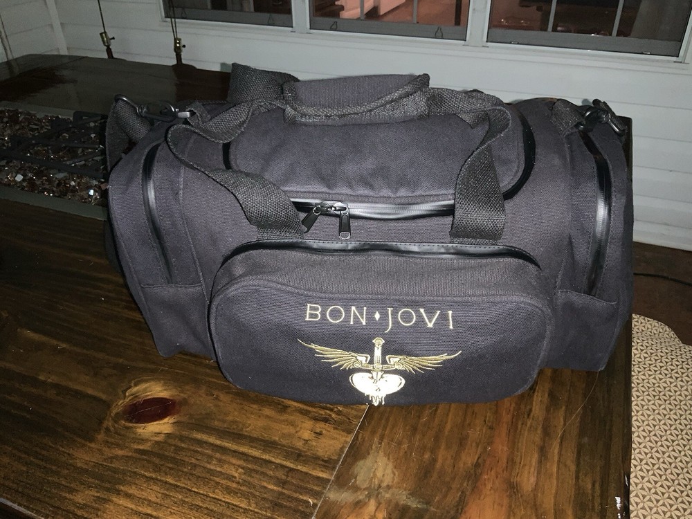 bon jovi canvas duffle tour bag