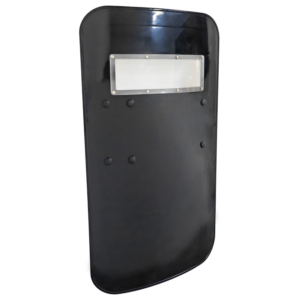 PC Black Anti-riot Shield Security Protection Self Guard Hand-Held Rectangle