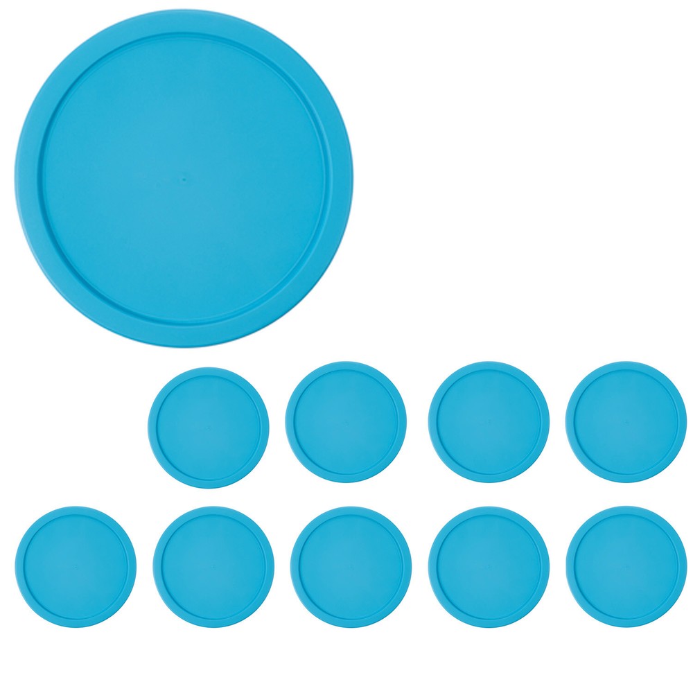 10 Replacement Lids for Pyrex 4-CUP Storage Cover 6" Container 7201-PC SKY BLUE
