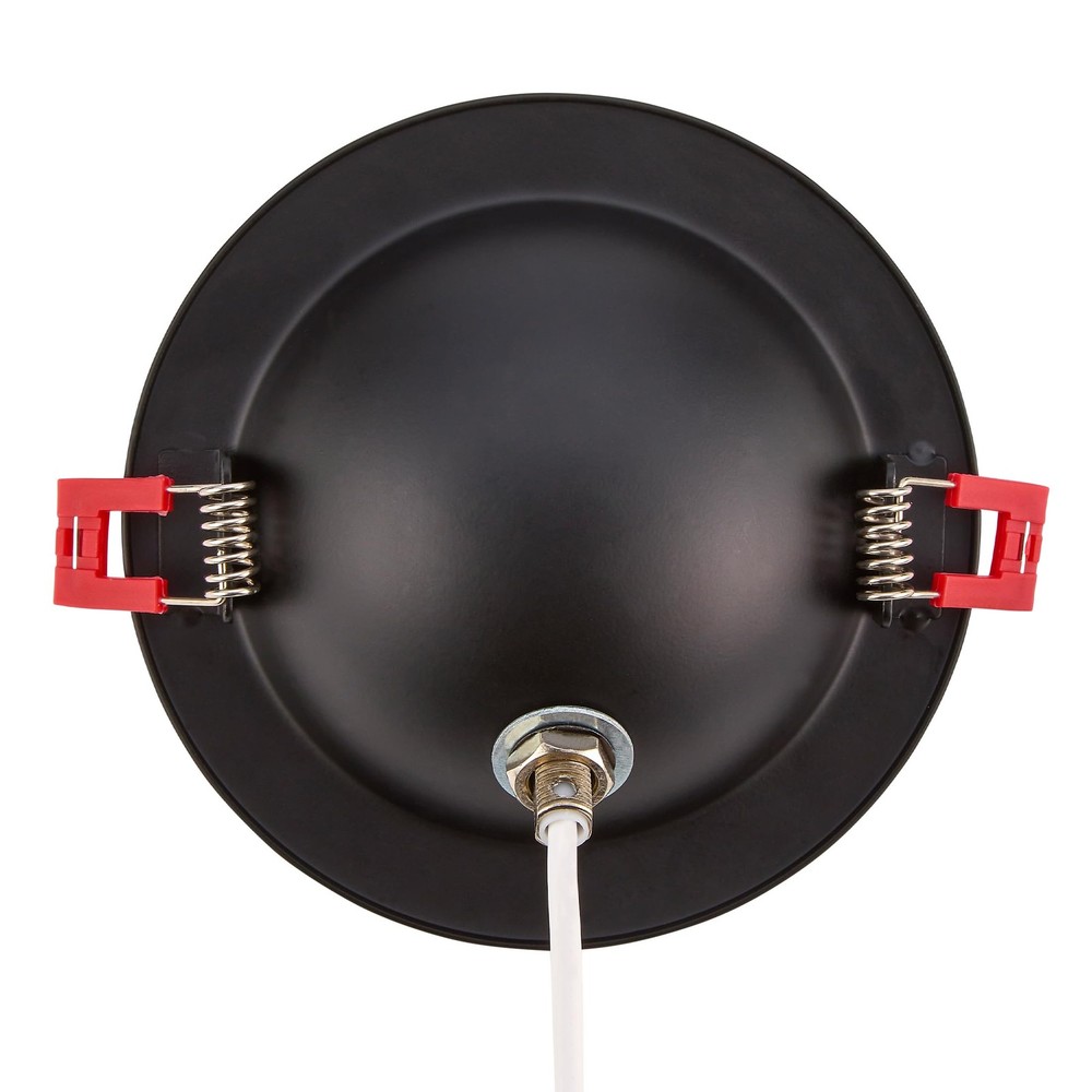 Maxxima 4 in. Rotatable Ultra-Thin Recessed LED Floating Gimbal Black