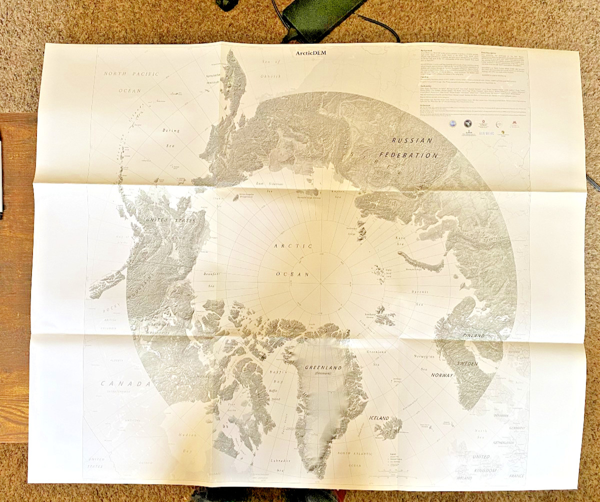 ANTARCTIC / ARCTIC 2 sided map NSF NASA 2018