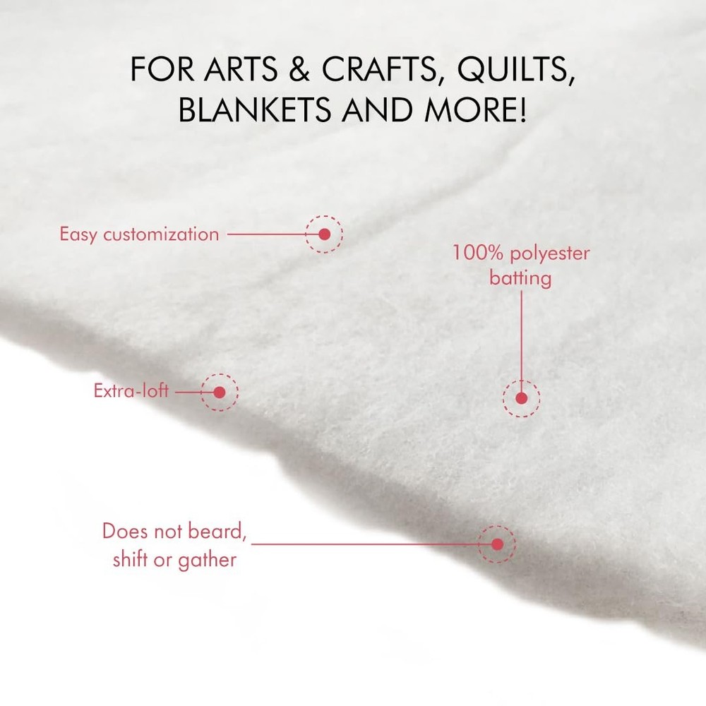 Polyester Quilt Batting for Quilting Large Lightweight Batting