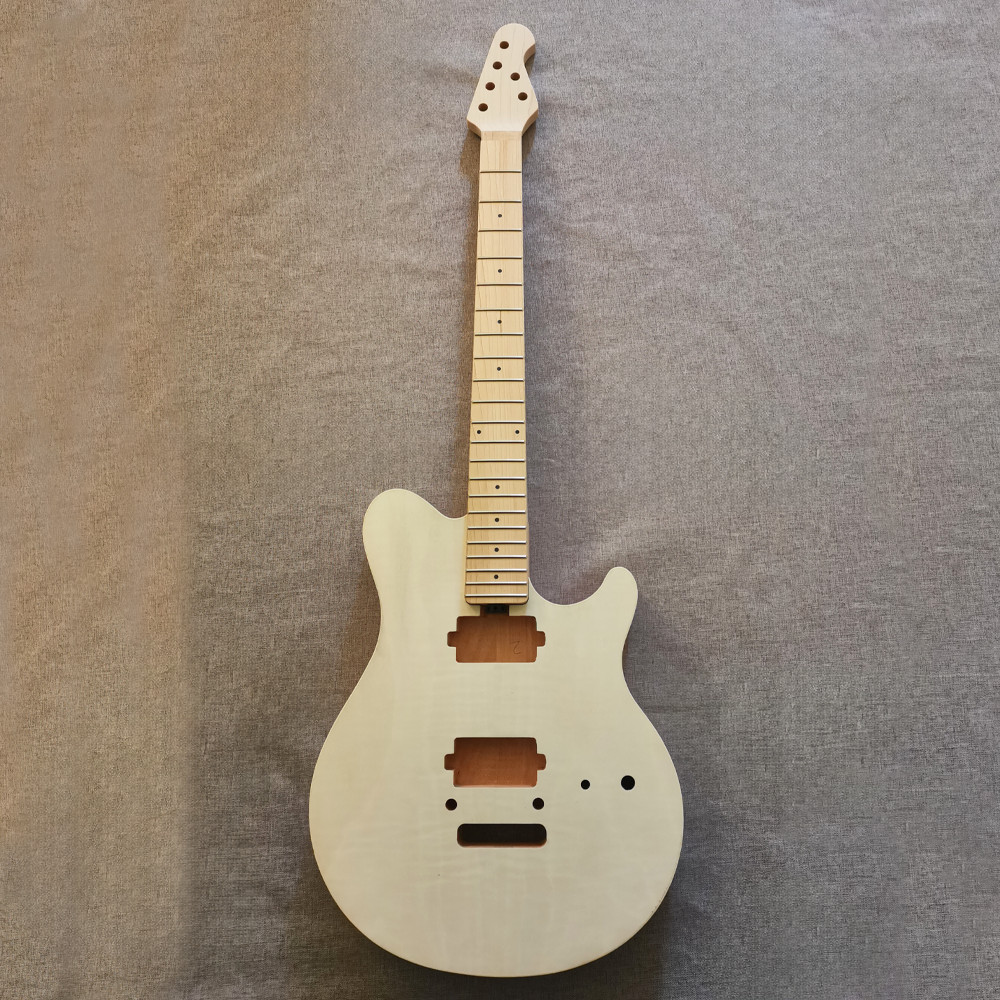 DIY Musicman Electric Guitar Kit split type 22frets silver part maple neck