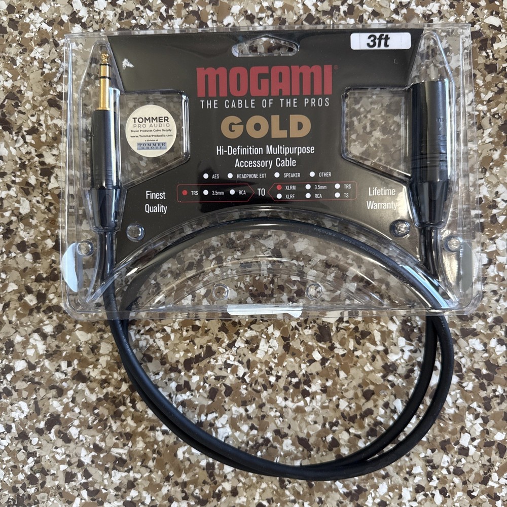 Mogami Gold Cable 3Ft. TRS to XLR