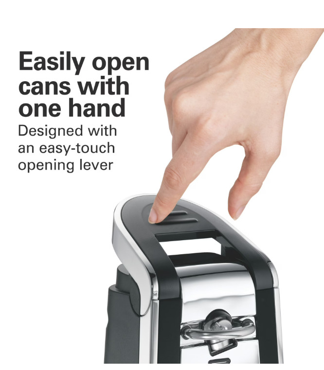 Hamilton Beach Smooth Edge Automatic Electric Can Opener, Black Stainless