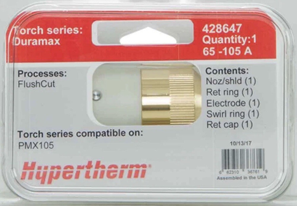 Hypertherm 428647 Consumable Kit Duramax 65-105amp FlushCut
