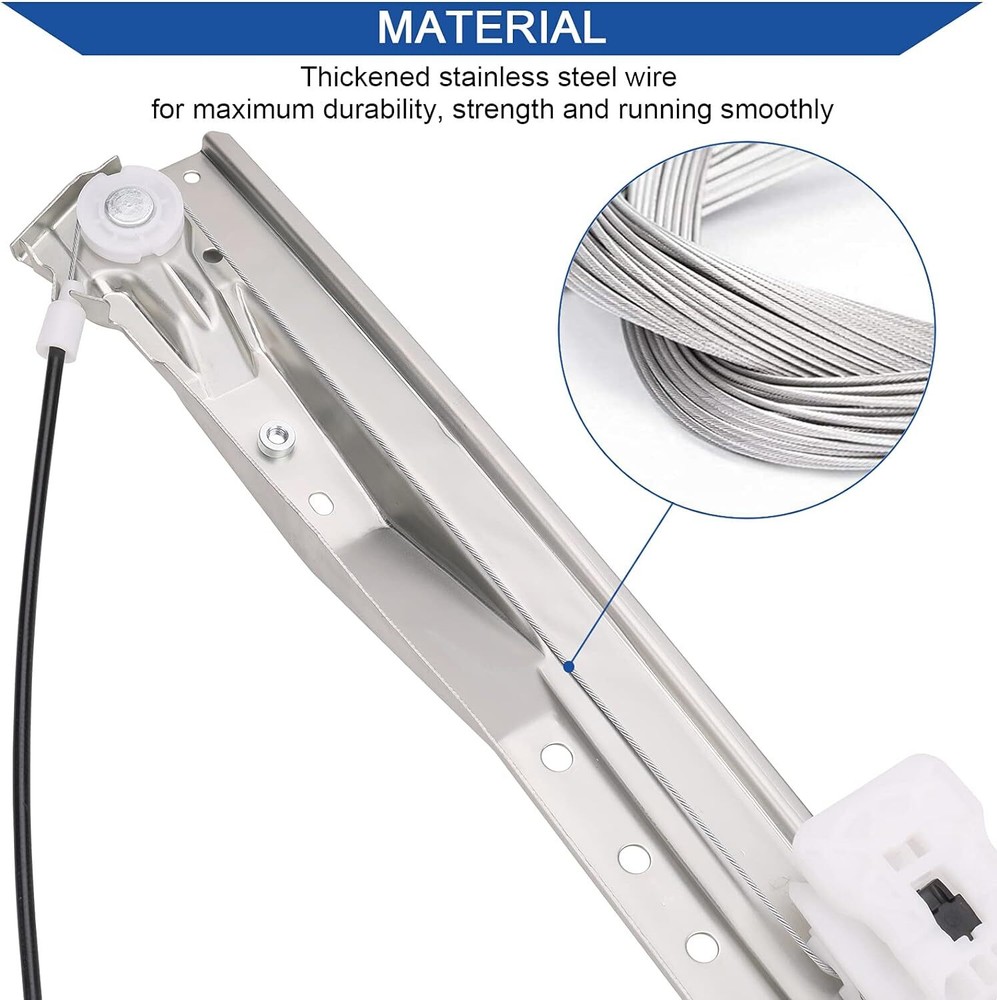 Window Regulator Front Driver Side Without Motor for 08-18 Dodge Grand Caravan