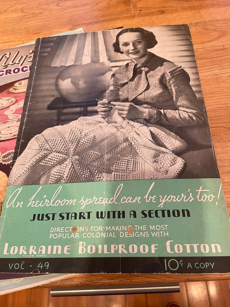 3 1940s crochet knitting catalogues instructions