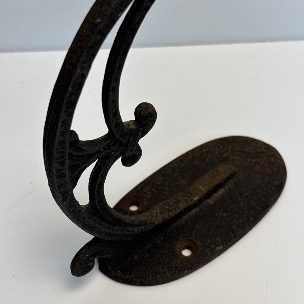 Antique Cast Iron Half Round Gutter Bracket 5½” Ornate Scroll
