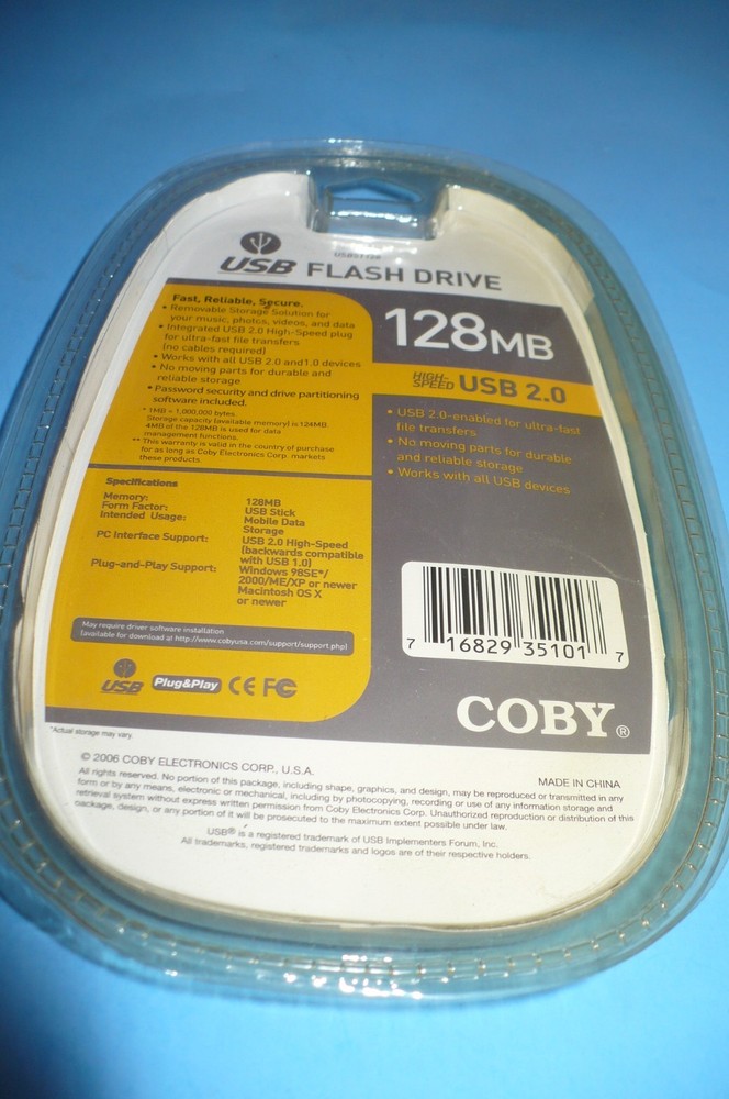 Coby 128GB Flash Drive Sealed