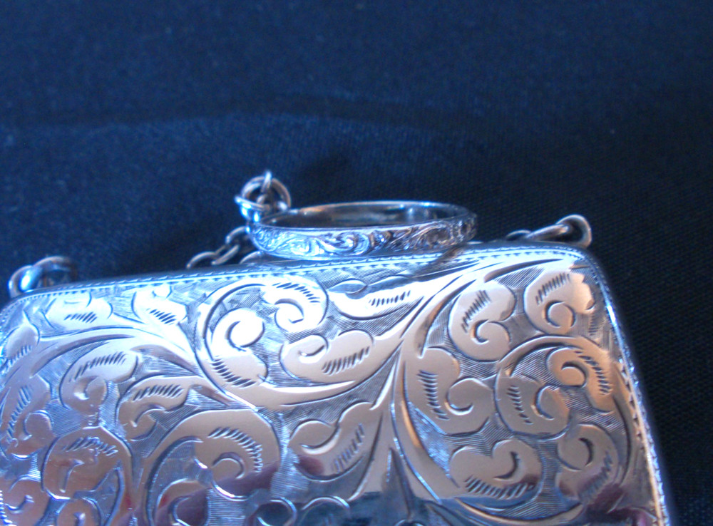 Solid Silver Beautiful Purse Hallmark Dated 1903 By Thomas Bishton Birmingham