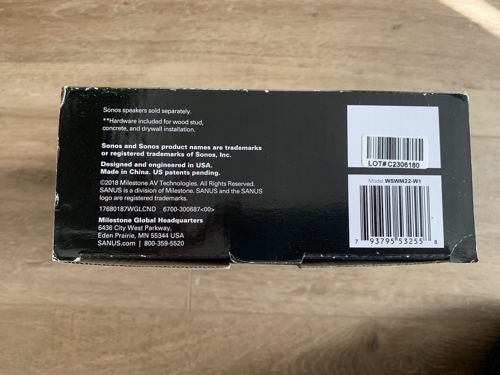 Sanus Wireless Speaker Wall Mounts - Pair (White)