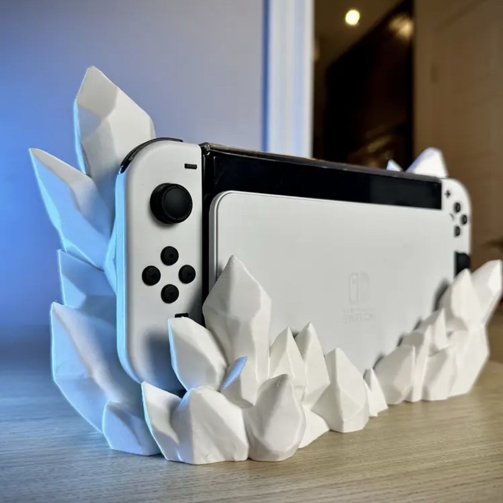 Crystal Stand Charging Dock For Nintendo Switch Classic Or OLED, White