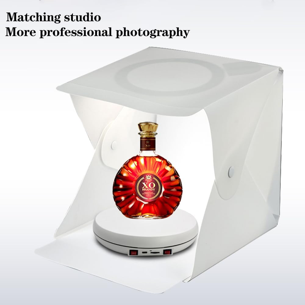 Multicolor LED Light Motorized Rotating Display Stand , 10 inch /55lbs Load, 360