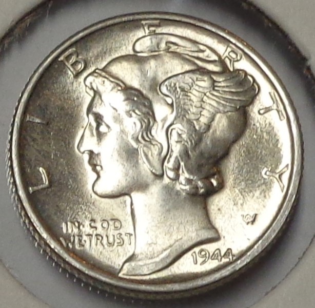 1944-D Mercury Dime GEM BU UNCIRCULATED Silver Coin Full Split Bands PQ