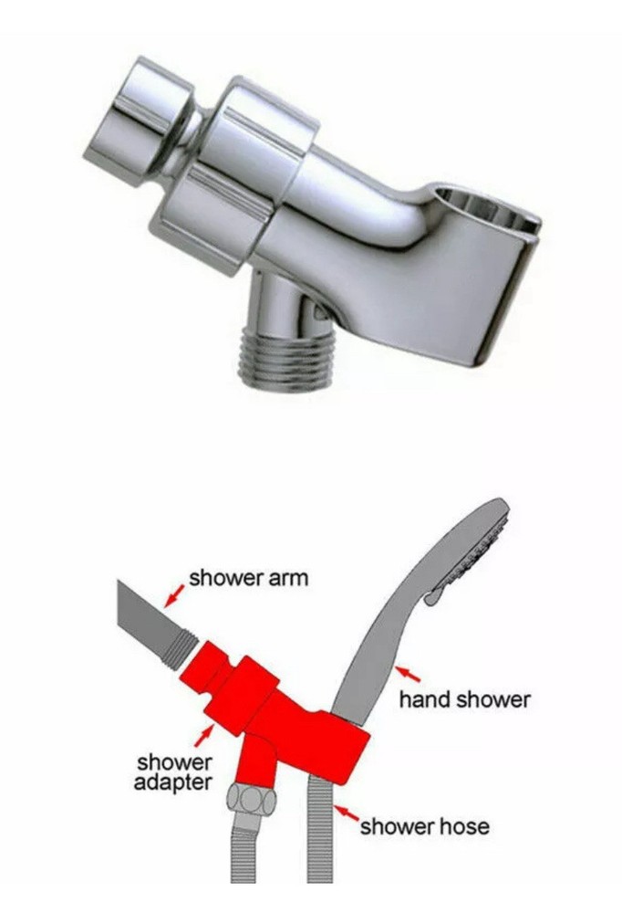 Handheld Shower Head Holder Wall-mounted Adjustable Shower Arm Bracket Universal
